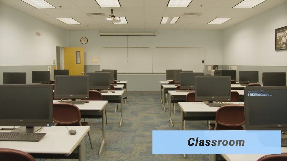 Photo of computer lab classroom at Southeast Center.