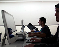 Photo of students on computers