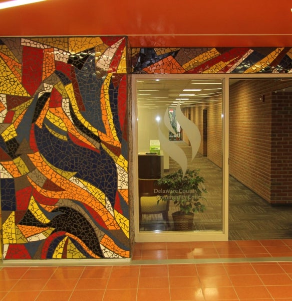 Mosaic mural in Provost's Office