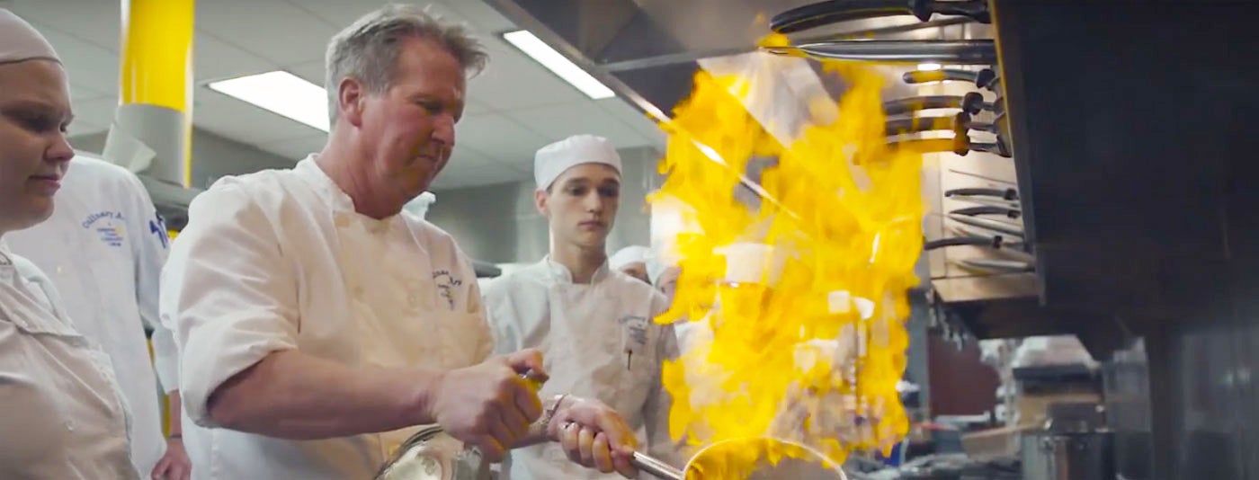 Chef Peter Gilmore cooking
