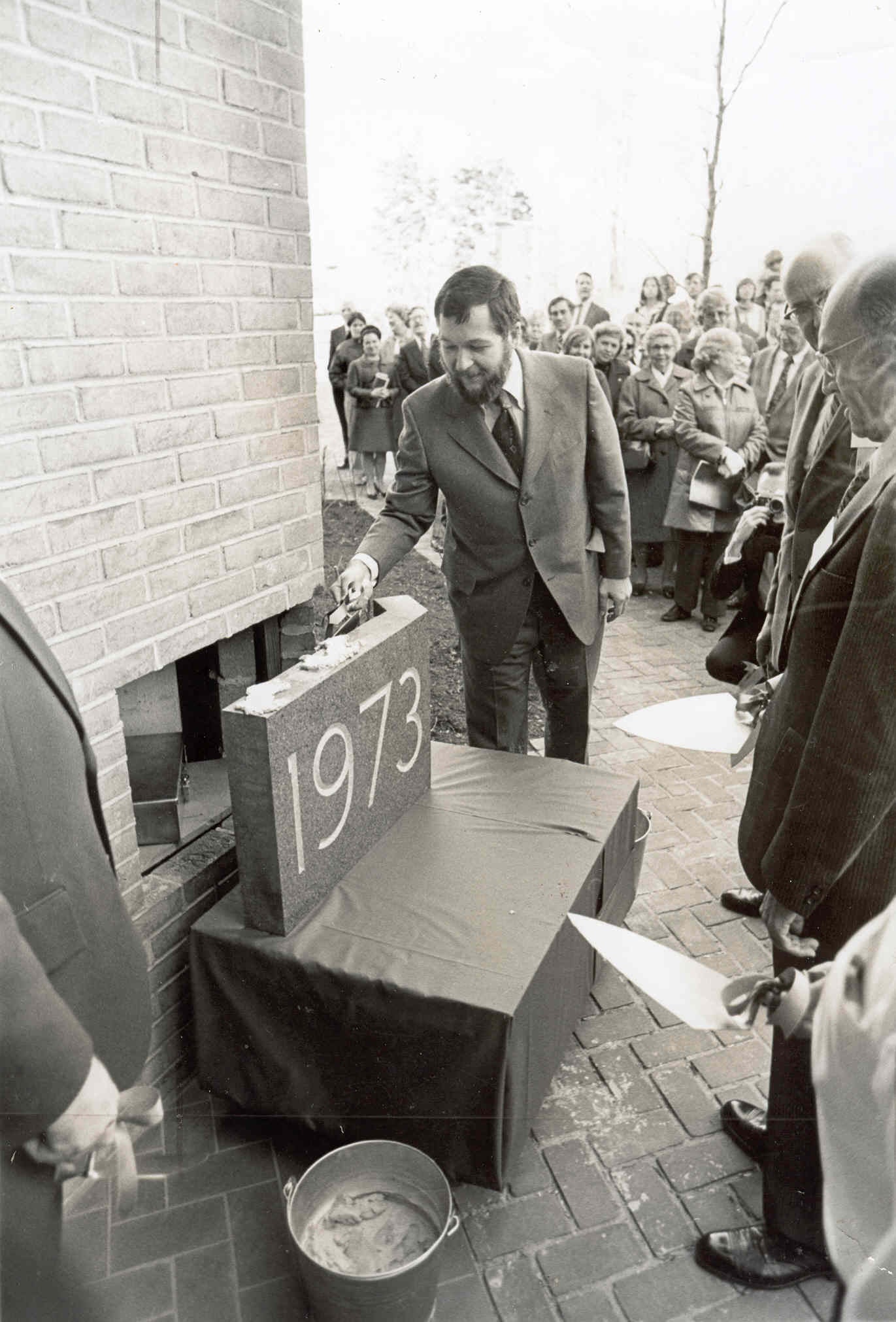 1973 cornerstone at Marple campus