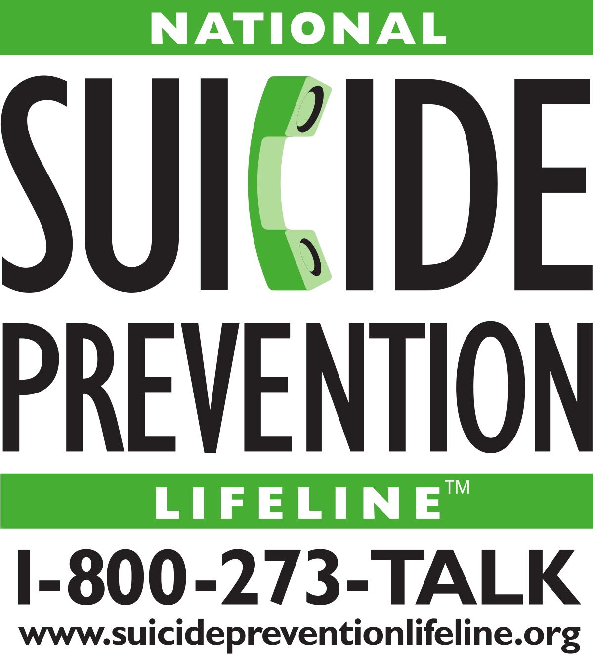 National Suicide Prevention Lifeline - 1-800-273-TALK (8255)