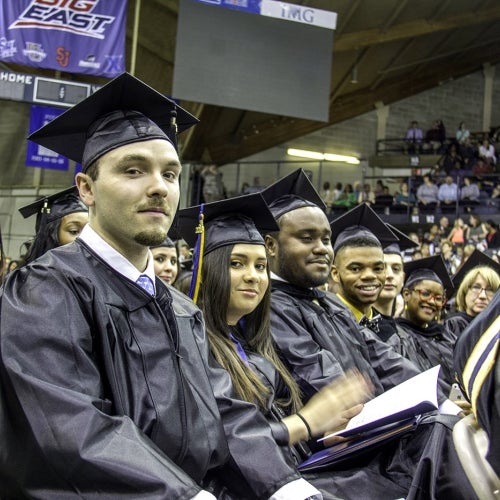 Graduates in their seats