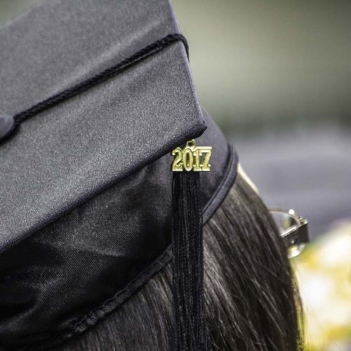 Student cap with 2017 emblem