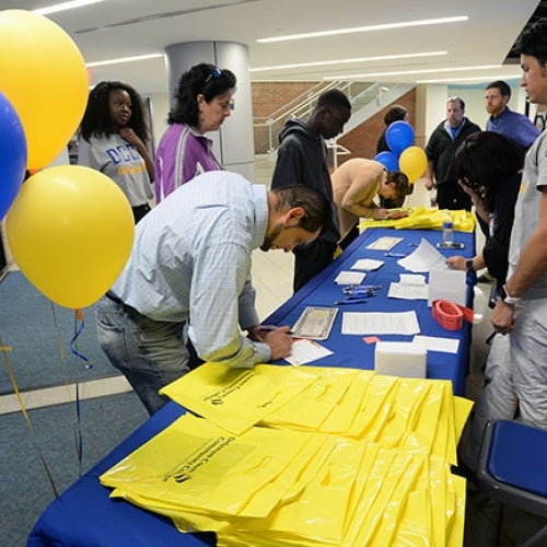 Photo of sign-up table