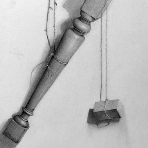 Drawing Course Work - drawing of a table leg