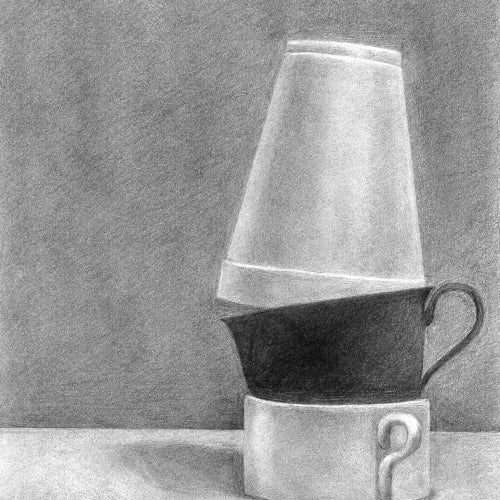 Drawing Course - drawing of tea cup