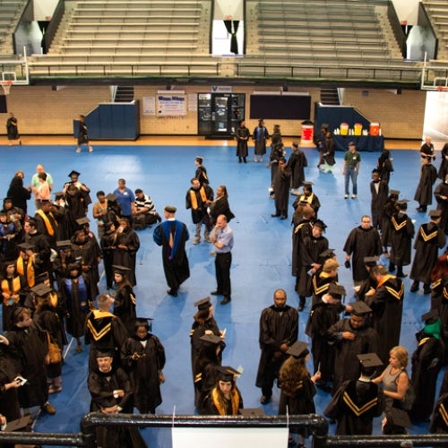 Students at Commencement 2014