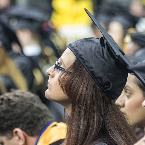 Students at Commencement 2014