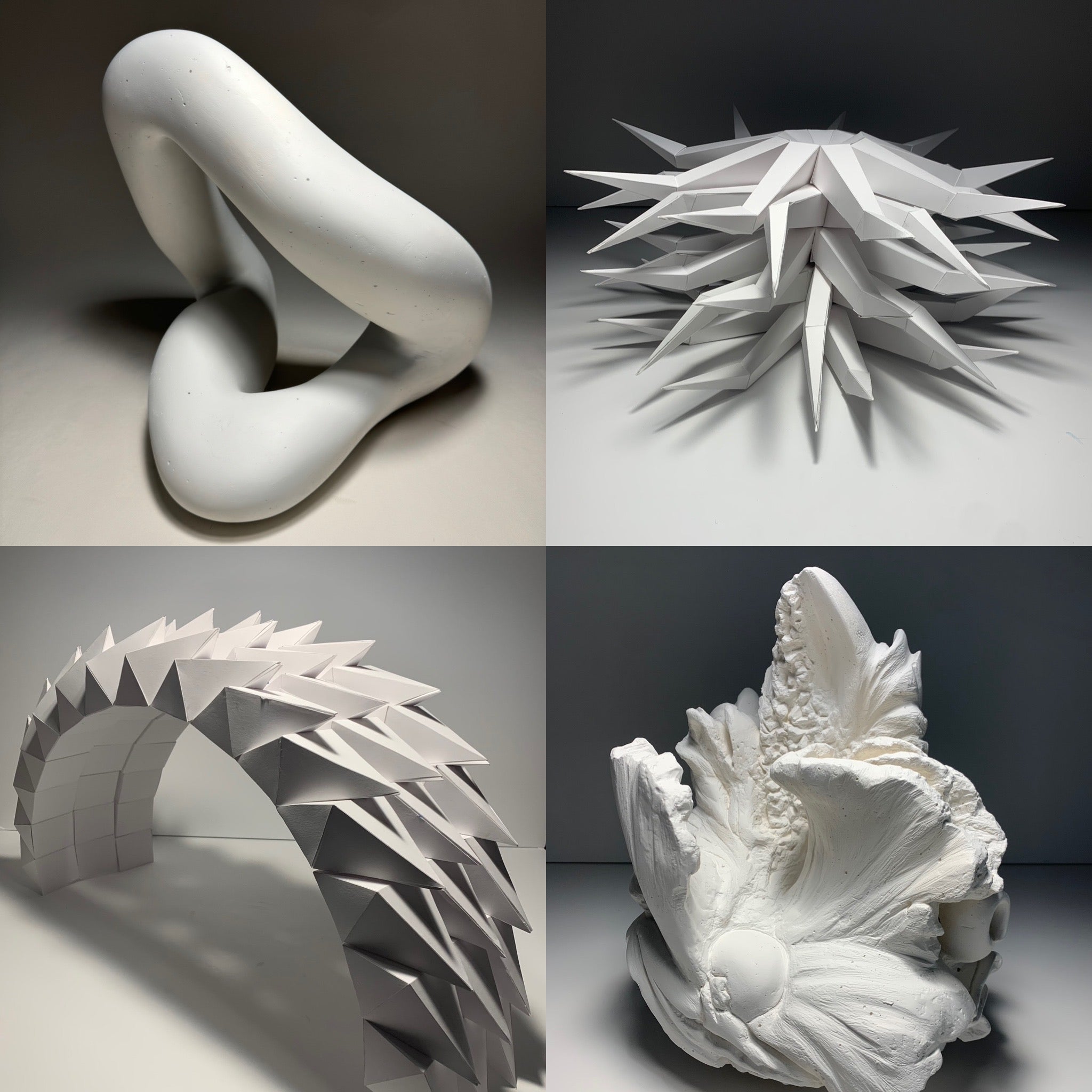 Collage of sculpture work