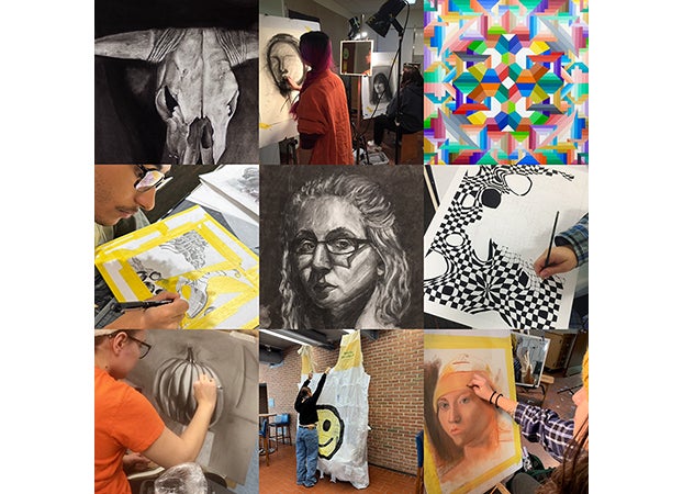 collage of student work