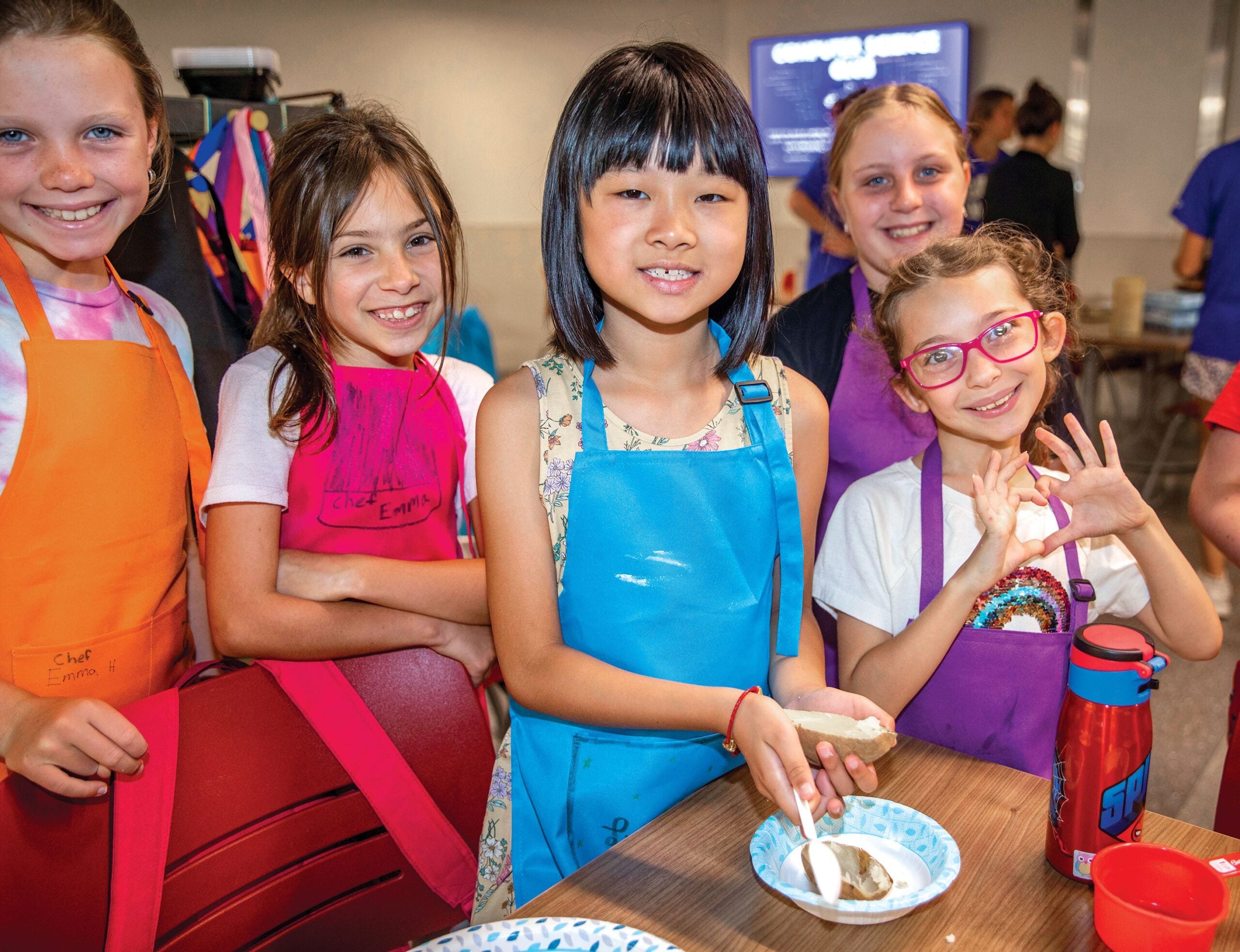 Kids in cooking class