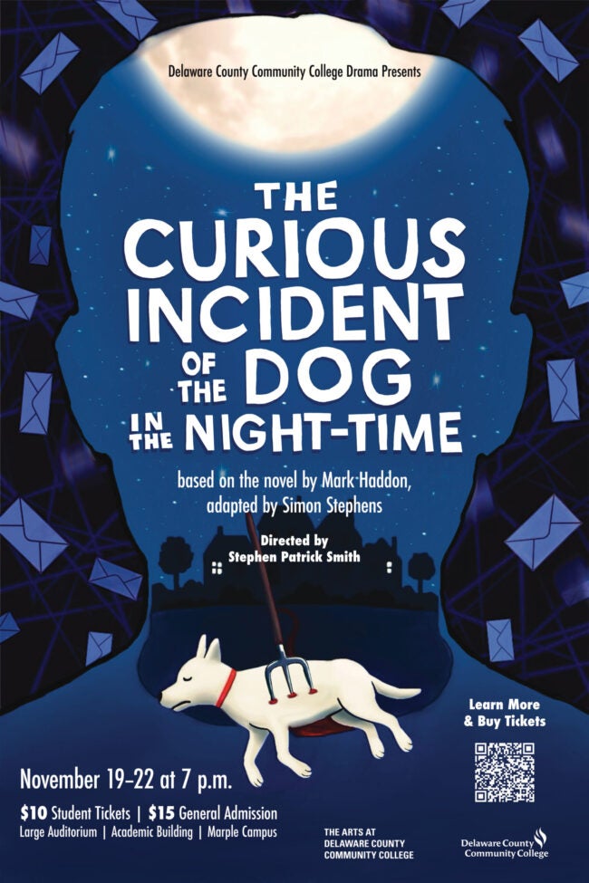 A poster for the DCCC production of The Curious Incident of the Dog in the Night-Time