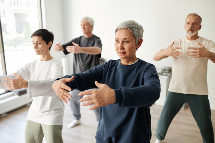 Goup of individuals in Chi Gong class