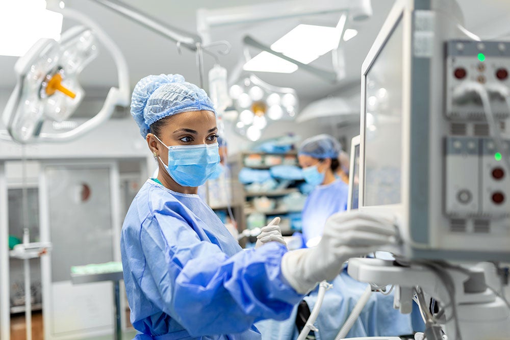 perioperative nurse in operating room