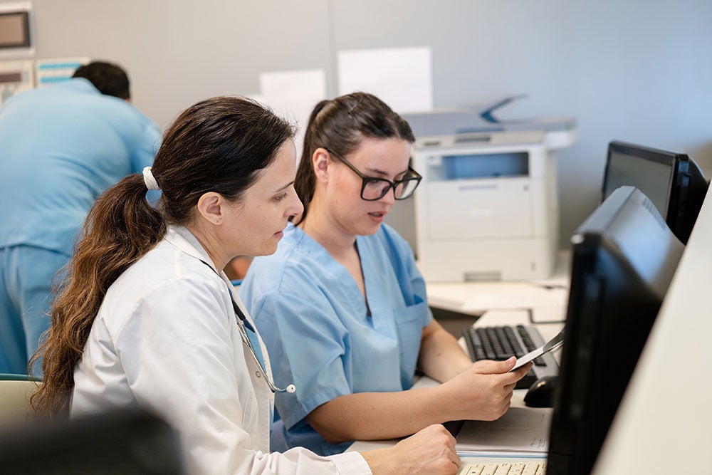Health Care Assistant and doctor