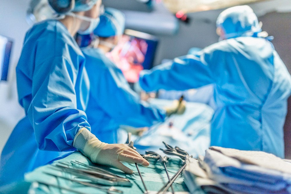 Perioperative nurse in operating room