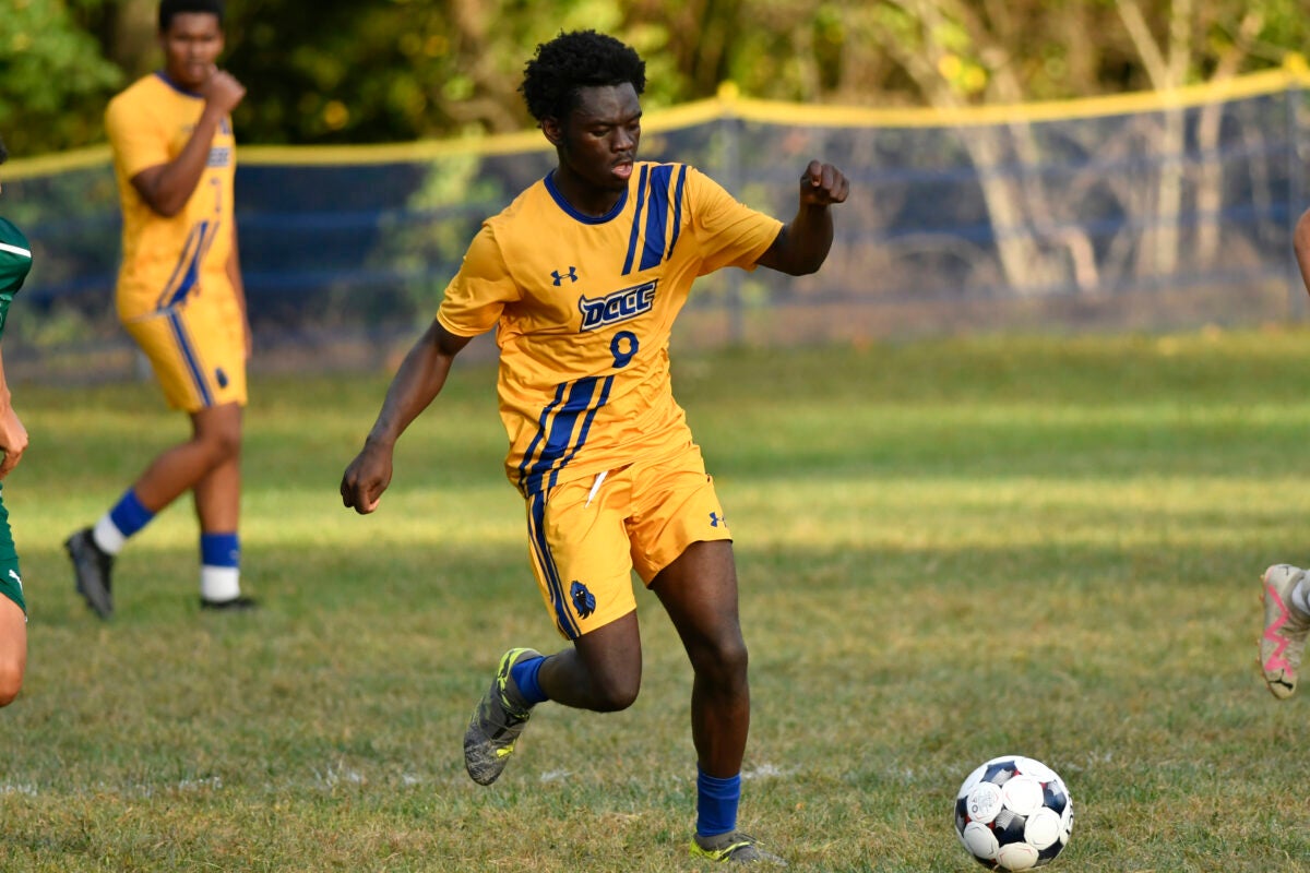 DCCC soccer player.